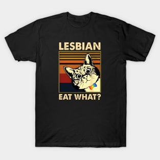 LGBT Lesbian Eat What Cat Vintage T-Shirt